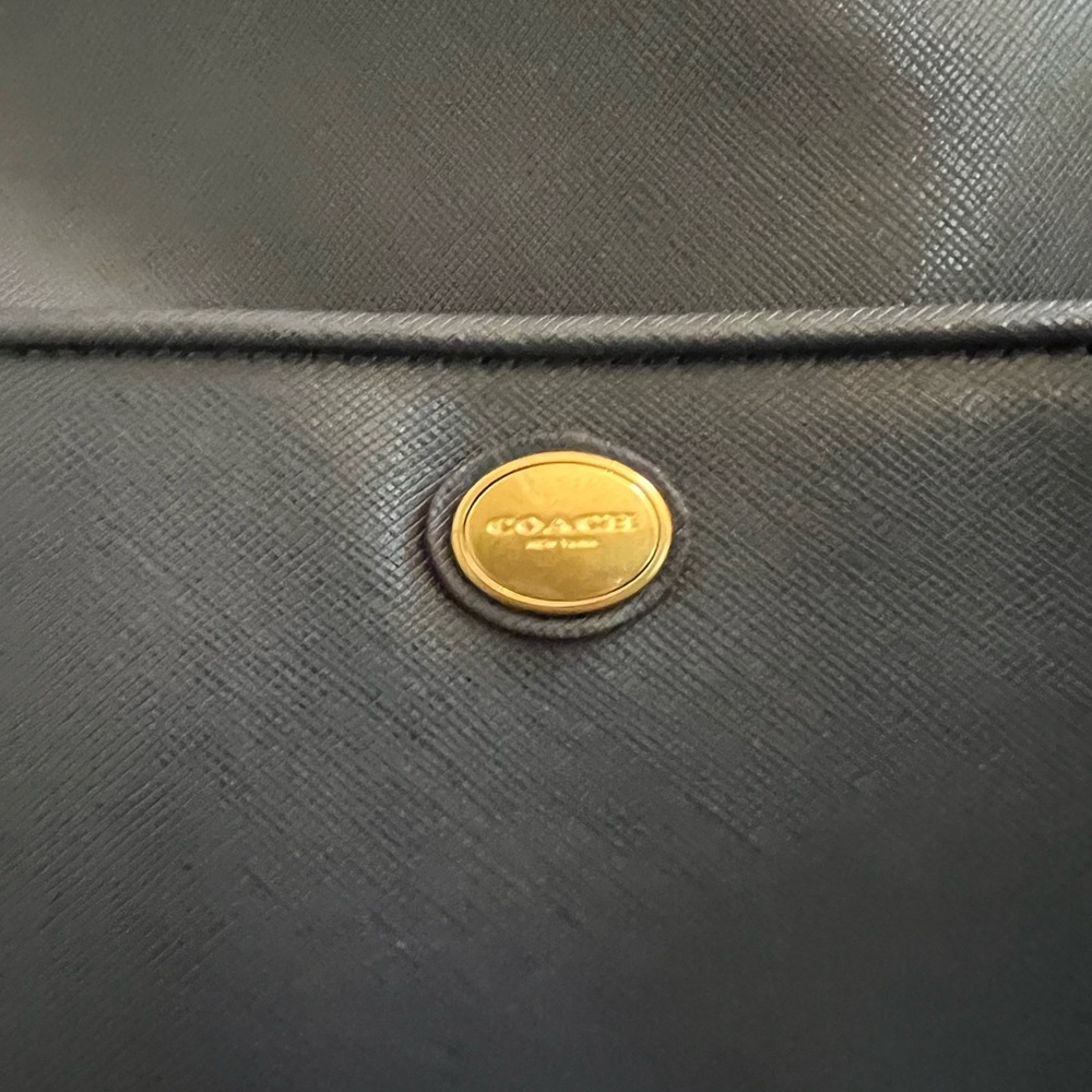 Coach Navy Blue Polyurethane Tote Bag - Picture 4 of 12